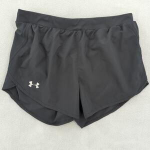 Under Armour Shorts Womens Medium Black Running Gym Workout Athleisure 4" Briefs